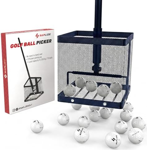 SAPLIZE Golf Ball Picker Upper, Turf-Friendly Design, No Bending Over, Quickly by SAPLIZE