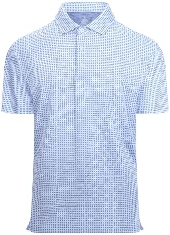 Alex Vando Mens Golf Shirt Moisture Wicking Classic Print Golf Shirts by AlexVando