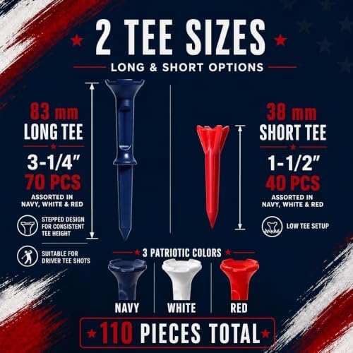 CHAMPKEY Mixed Sizes Golf Tees, Large Cup Head - Image 7