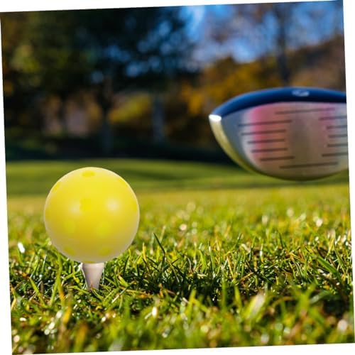 GANAZONO 25pcs Hollow Golf Practice Balls Plastic Training Balls Yellow - Image 2