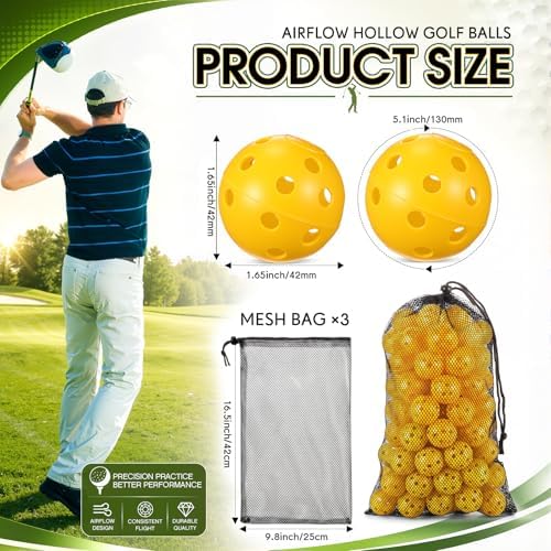 300 Pcs Plastic Practice Golf Ball 42mm PU Foam Balls - Image 2