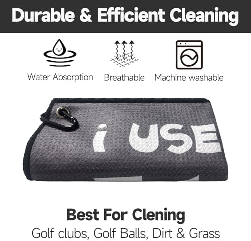 Funny Printed Golf Towel with Clip, Golf Gift - Image 4