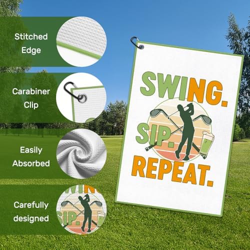 Swing Sip Repeat Golf Towel - Image 3