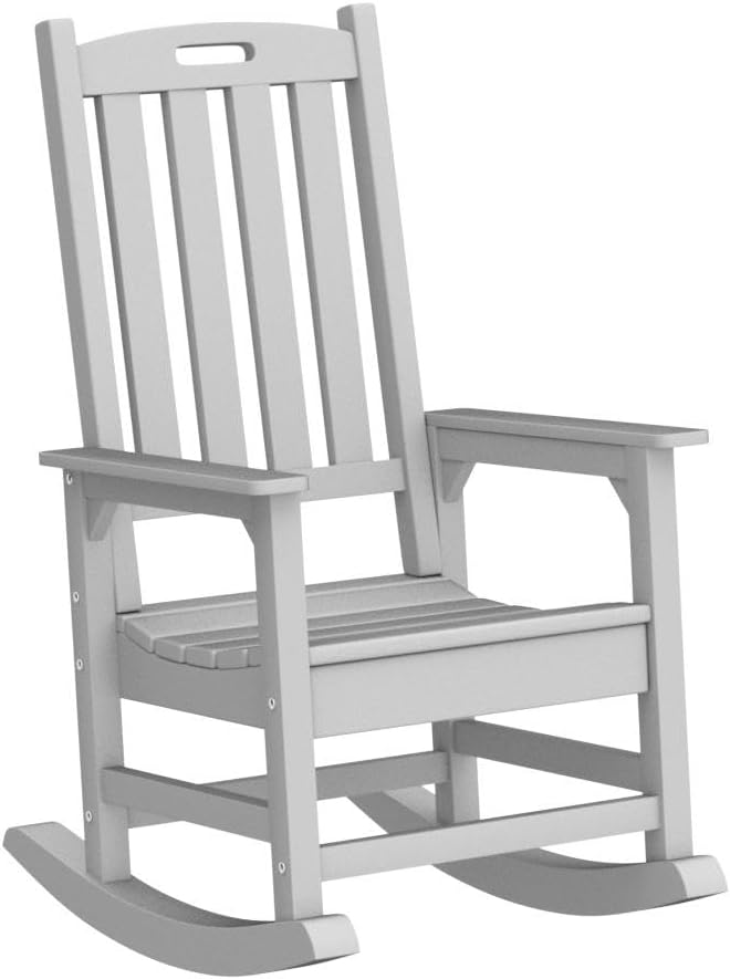 Outdoor Rocking Chairs Set of 2, Oversized Porch Rocker | Weather Resistant - Image 5