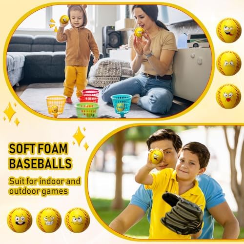 Blulu 30 Pack Foam Baseballs 9 Inch Face Softballs Foam - Image 5