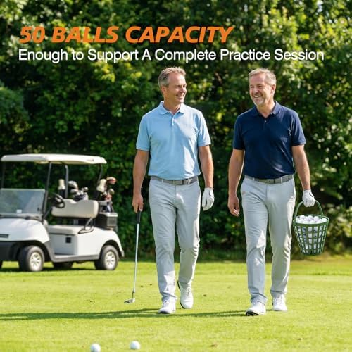 2 Pack Non-Rolling Golf Ball Basket, Golfball Container Bucket - Image 3