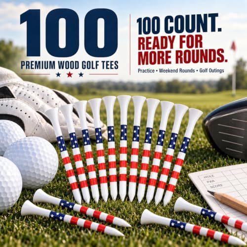 Dukars 3-1/4" Performance Golf Tees, Stars and Stripes - Image 6