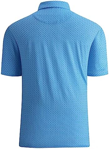 Alex Vando Mens Golf Shirt Moisture Wicking Print Performance Polo Shirt - Image 2