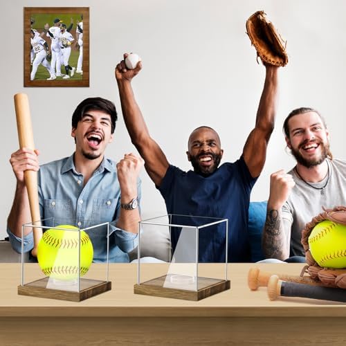 Clear Acrylic Softball Display Case - Image 4