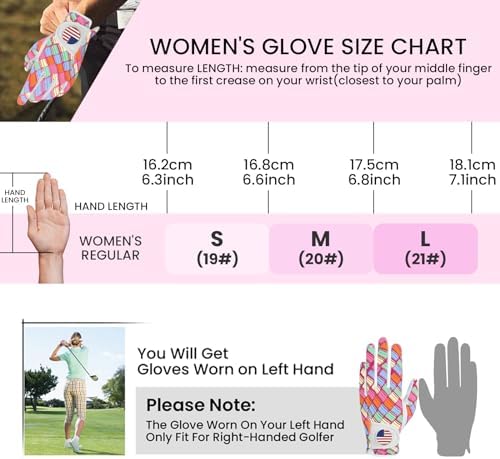 Amy Sport Stylish Pattern Womens Golf Glove - Image 6