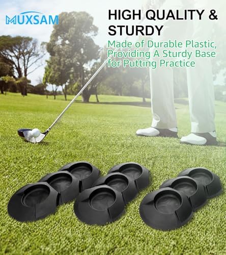 6 Pcs All-Direction Putter Cups Practice Black Golf Putting Cup - Image 3