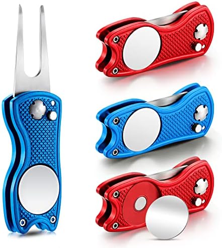 Skylety 4 Pcs Golf Divot Repair Tool Foldable by Skylety