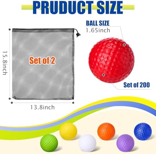 200 Pcs Foam Golf Practice Balls Bulk - Image 4