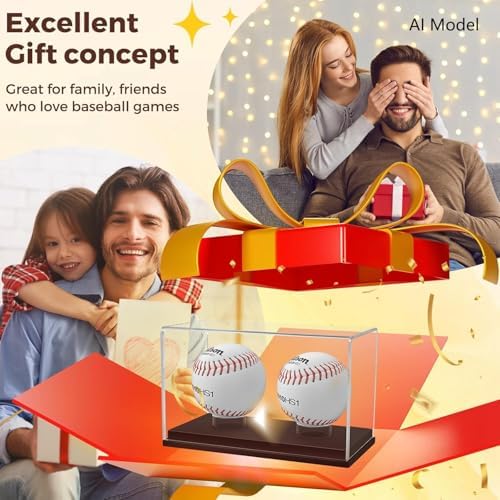 Baseball Display Case, UV Protected Clear Acrylic Cube Golf Ball Display Holder - Image 7