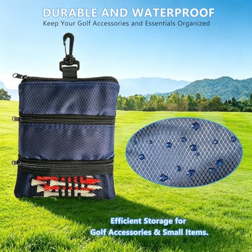 Golf Ball Bag Pouch with 10Pcs Tees, Golf Accessory Kit - Image 6