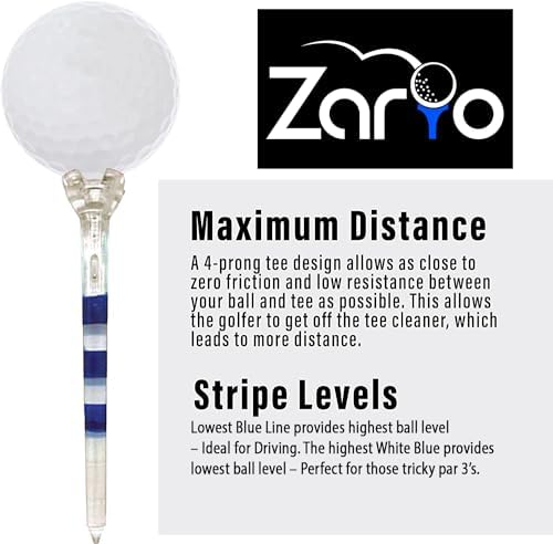Zario Plastic Golf Tees 3 1/4 Inch Combo - Image 2