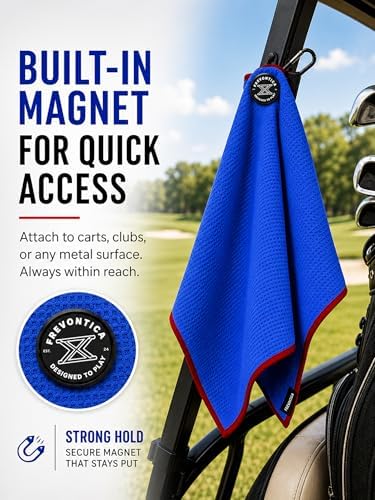 Magnetic Waffle Microfiber Golf Towel - Image 2