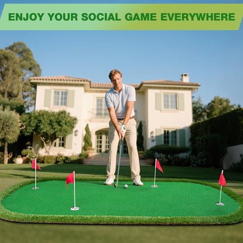 Wekin Golf Putting Green Training Mat, 5x10ft Heavy Duty Artificial Turf Mat - Image 6