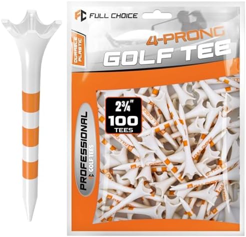 60/100 Pack Plastic Golf Tees, Enhanced Durability & Stability, Designed to by FULLCHOICE