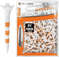 60/100 Pack Plastic Golf Tees, Enhanced Durability & Stability, Designed to by FULLCHOICE