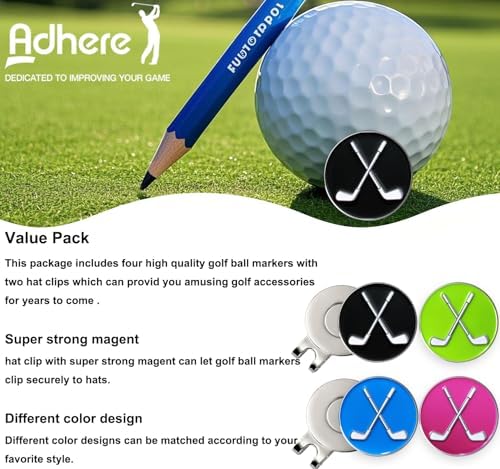 Adhere Golf Ball Markers with Strong Magnetic Hat Clip - Image 6