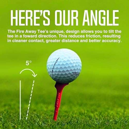FIRE AWAY 4-Prong Unbreakable Nylon Plastic Golf Tees 3-1/4 Inch - Image 2