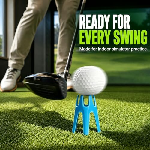 Golf Simulator Tees, 49 Pack 4 Mixed Sizes Plastic Golf Mat Tees, Indoor - Image 6