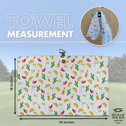 Magnetic Microfiber Waffle Golf Towel Large 16"x24" Clean - Image 6