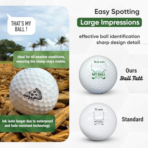 Golf Ball Stamp, Waterproof Quick-Dry Self-Inking Marker - Image 3