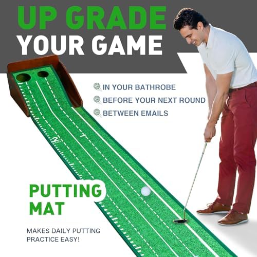 Putting Green Indoor, 9.8 FT Golf Mat Automatic Ball Return - Image 4