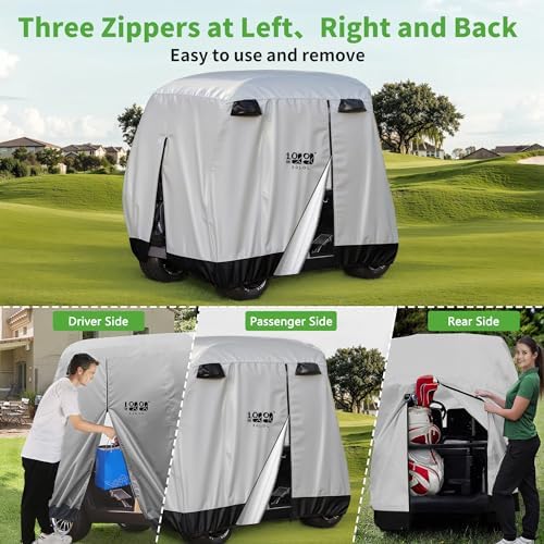 10L0L Universal 2-4 Passenger Golf Cart Cover - Image 5