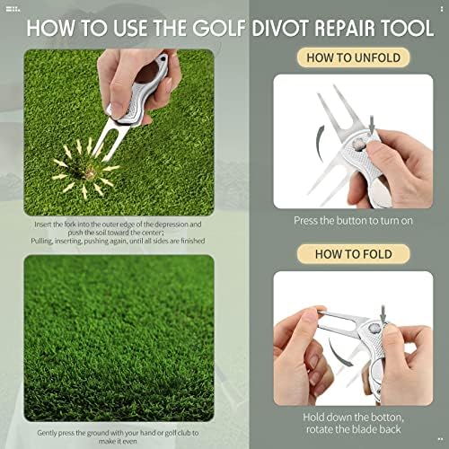 Skylety 4 Pcs Golf Divot Repair Tool Foldable - Image 4