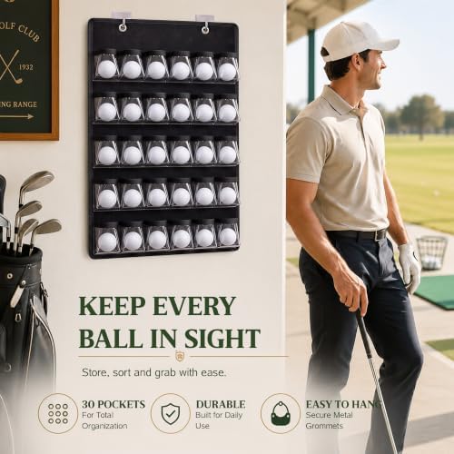Golf Ball Holder Display Wall Organizer - Image 6