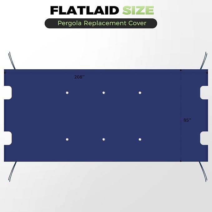 85x208 in Pergola Replacement Cover - Image 3