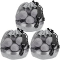 3PCS Mesh Golf Ball Bags with Reflective Strip, Nylon Bag by Unknown