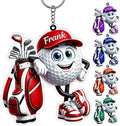 LASFOUR Personalized Golf Player Keychain, Golf Ball Gift by LASFOUR