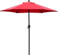 Sunnyglade 7.5' Patio Umbrella Outdoor Table Umbrella Tilt Crank Red | Market by Sunnyglade