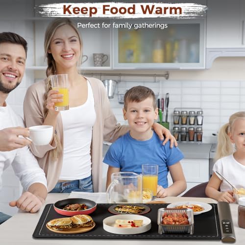 Newise Warming Mat for Food, Electric Warming Tray, 6 Temp - Image 7
