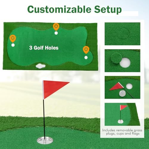 Tangkula 10 FT Golf Putting Green, Large Professional Golf Training Mat - Image 3
