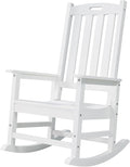 Oversized Outdoor Rocking Chair, HDPE Porch Rocker | High Back Rocking Chairs by PsilvamGardenFurniture