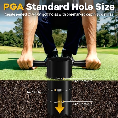 Portable Golf Hole Cutter with Detachable Handle, USGA Standard 2 Inch - Image 3