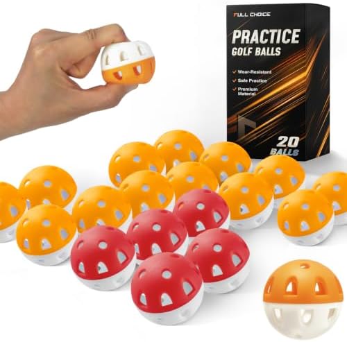 Wear-Resistant Practice Golf Balls, High Visibility by FULLCHOICE
