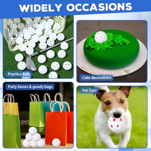 Junkin 50 Pack Practice Golf Balls Limited Flight Plastic Impact Golf Balls - Image 6