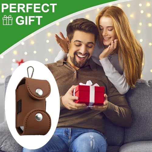 Brown Leather Golf Ball Bag Pouch - Image 7