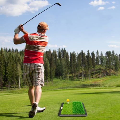 Dual-Turf Golf Practice Mat for Backyard Office & Travel Swing Training - Image 7