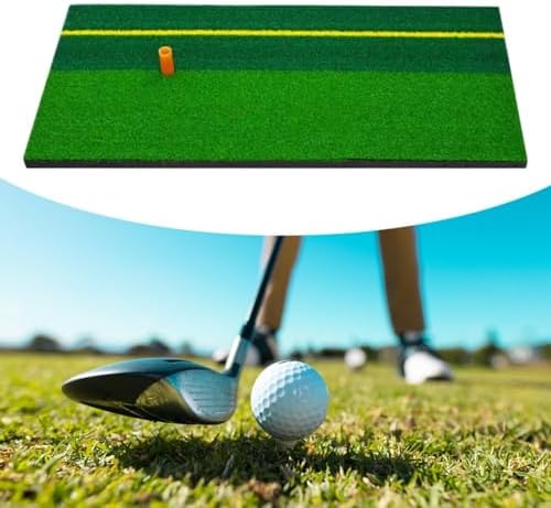 YIJU Golf Hitting Mat with Tee Versatile Portable Non Slip Putting Green Rug - Image 3