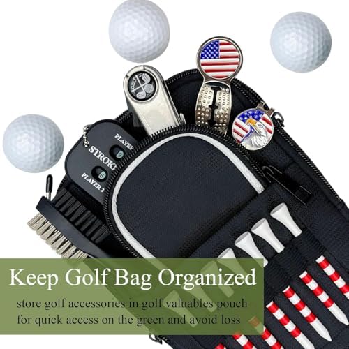 Golf Valuables Pouch, Golf Ball Bag, Golfer Portable Organizer, Large Golf - Image 2