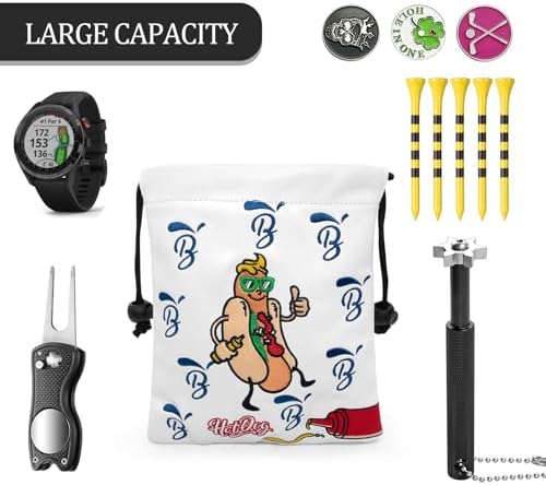 Golf Valuables Pouch, Hot Dog Golf Pouch Bag - Image 3