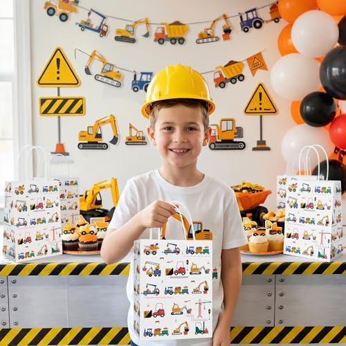 Hxezoc 12 Pieces Construction Vehicle Gift Bags - Image 5