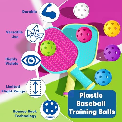 Coopay 24/80 Pack Practice Baseball SoftBalls Plastic Training Balls - Image 3